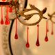 Red Glass Chandelier Drop Ornaments - Christmas Tree Ornaments - Set of 20